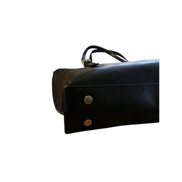 Hobo The Original Black Leather Double Handles Zip Tote Shoulder Bag - Picture 9 of 14